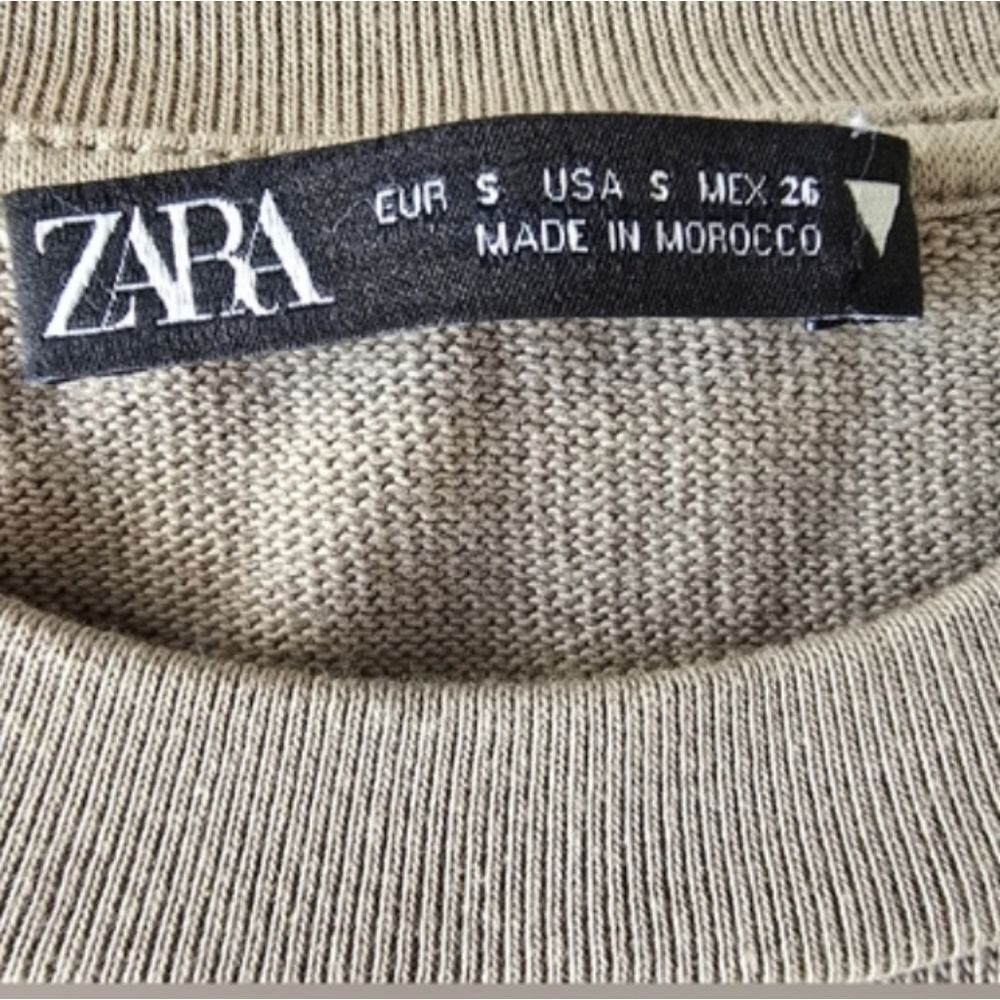 NEW- Zara Beige Knit Sweater - Picture 4 of 7